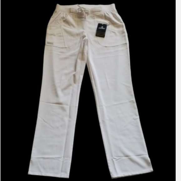 Jockey Scrub Pants XS Rib Trim Combo Comfortable Fit Women 2255 - 011 White - Picture 4 of 10